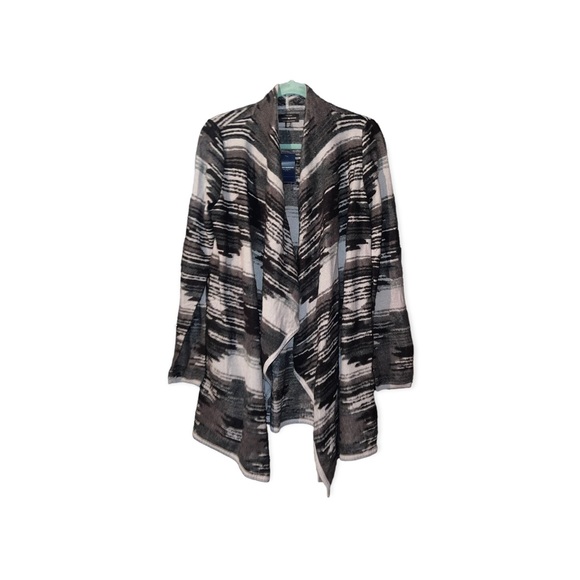 LUCKY BRAND Aztec Drape Front Cardigan Sweater M NWT - Picture 4 of 8